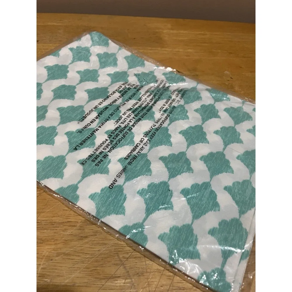 Pottery Barn Teen Poolside Palm Aqua Sleeping Bag‎ Pillowcase Turquoise